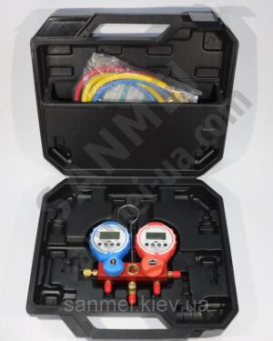 Манометрический коллектор электронный 2-х вентильный KQF-338A (+шланги 3х90см)