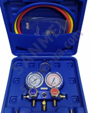 Манометрический коллектор в кейсе с быстросъемниками VALUE MG-2-R134a-B