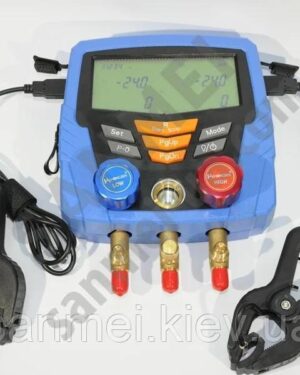 Цифровой манометрический двухвентильный коллектор HONGSEN HS-350A-AD