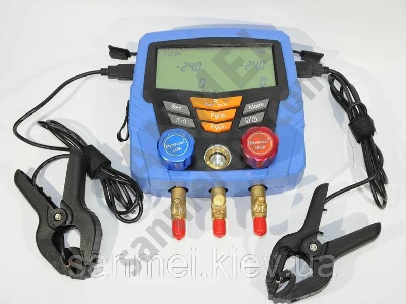 Цифровий манометричний двохвентильний колектор HONGSEN HS-350A-AD