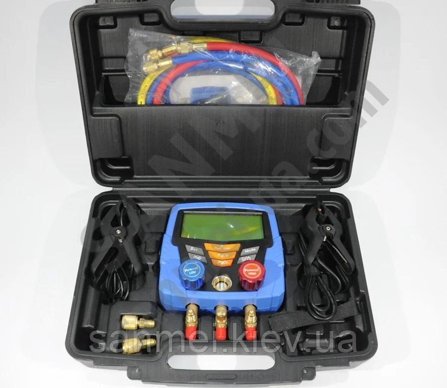 Цифровой манометрический двухвентильный коллектор HONGSEN HS-350A-AD