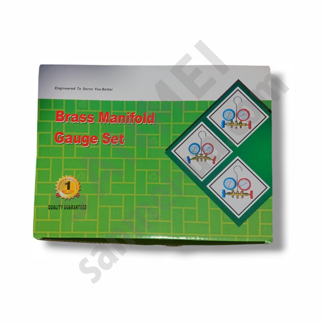 Манометрический коллектор 2-вентильный XM-R572G R-134 (R-22/404/407) + шланги 3х180 см