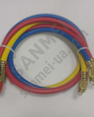 Шланг заправочный с вентилем для фреона ( 0,9м для R502/134/410 3шт. )