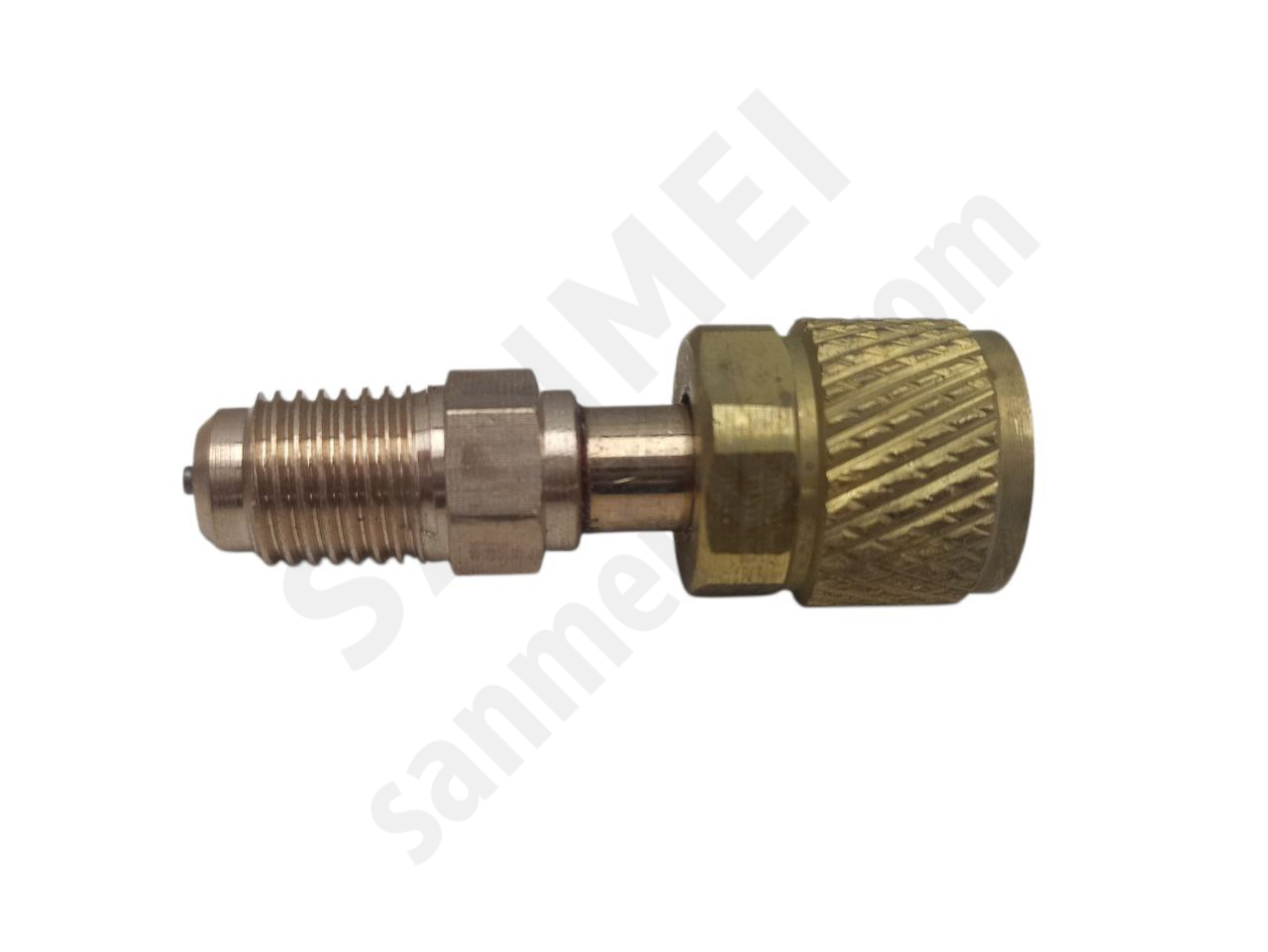 Переходник 1/4SAE*5/16SAE папа/мама для фреона R410