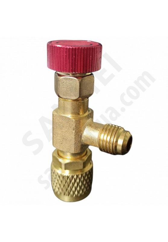 Кран заправочный для кондиционеров (1/4 SAE - 5/16 SAE)