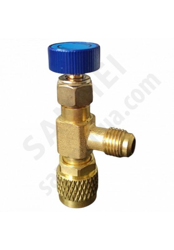 Кран заправочный для кондиционеров (1/4 SAE-1/4 SAE)