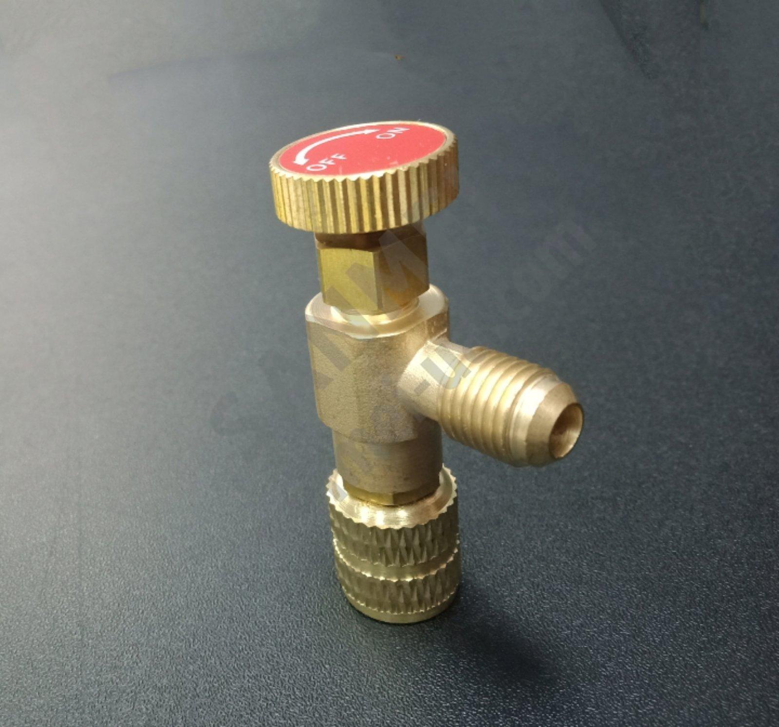 Кран заправний для кондиціонерів (1/4 SAE - 5/16 SAE)