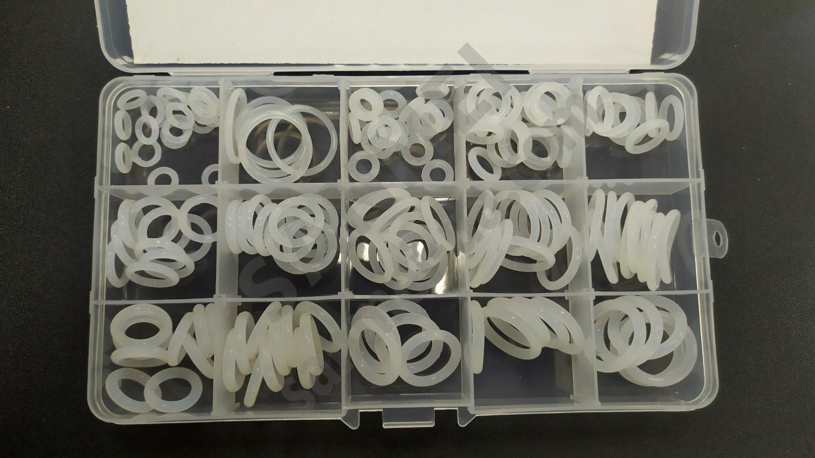 Набор силиконовых уплотнительных колец, 200шт
