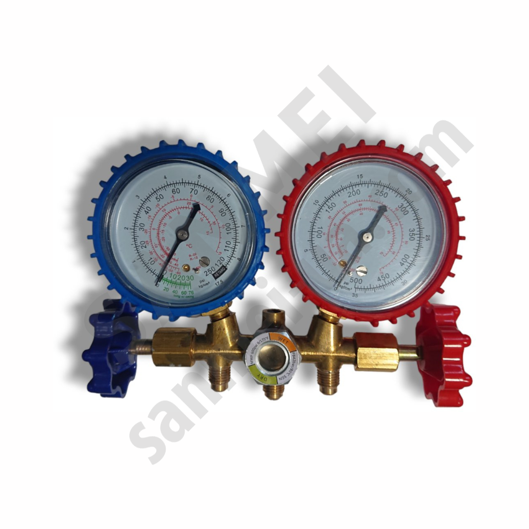 Манометричний колектор 2-вентильний XM-R560G R-22 (R-12, R-502) + шланги 3х150 см