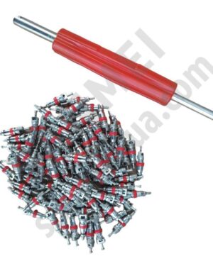 Набор заправочных ниппелей / золотников, 100шт + ключ для золотников