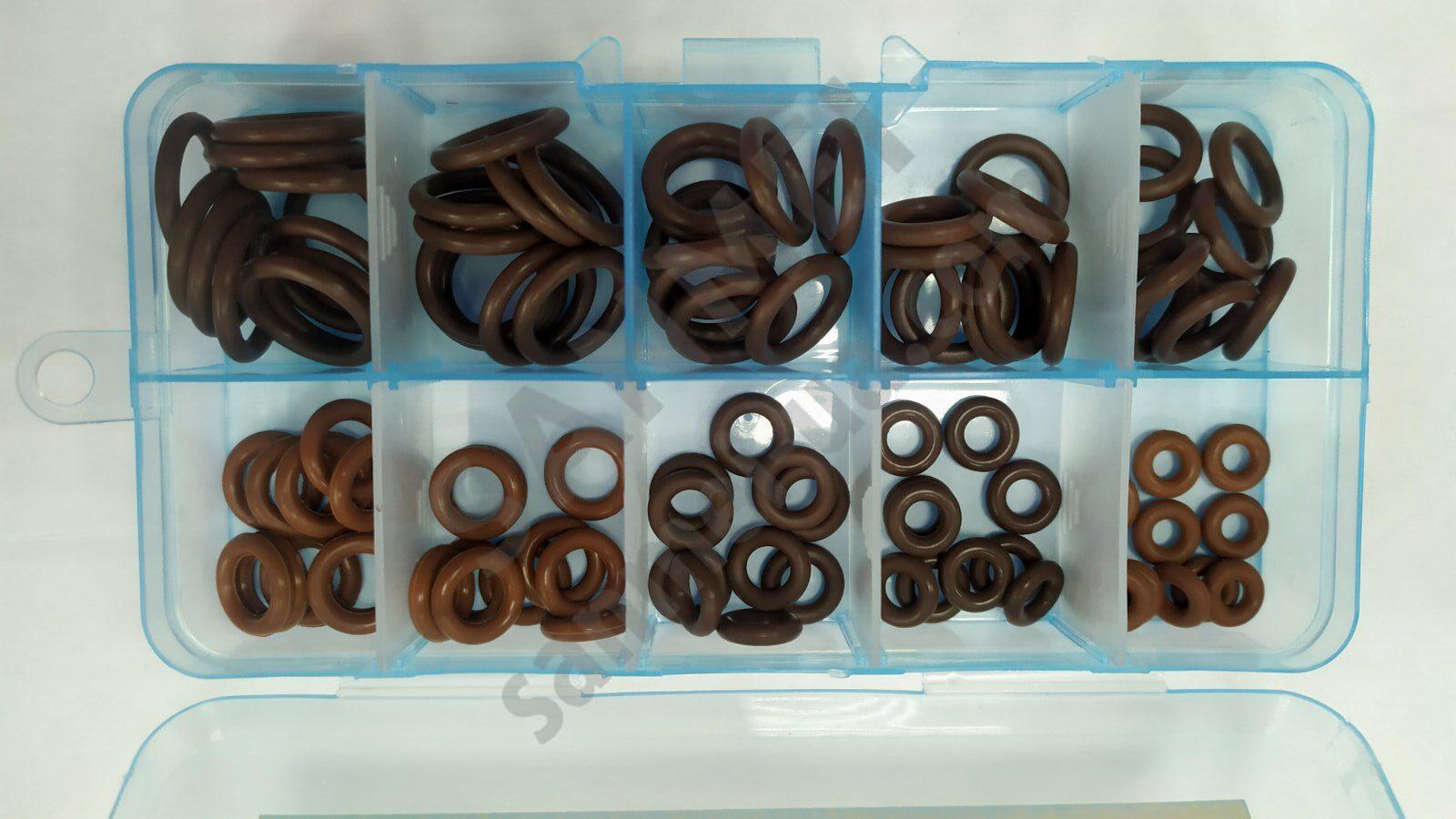 Набір прокладок і ущільнювальних коричневих кілець, 100шт