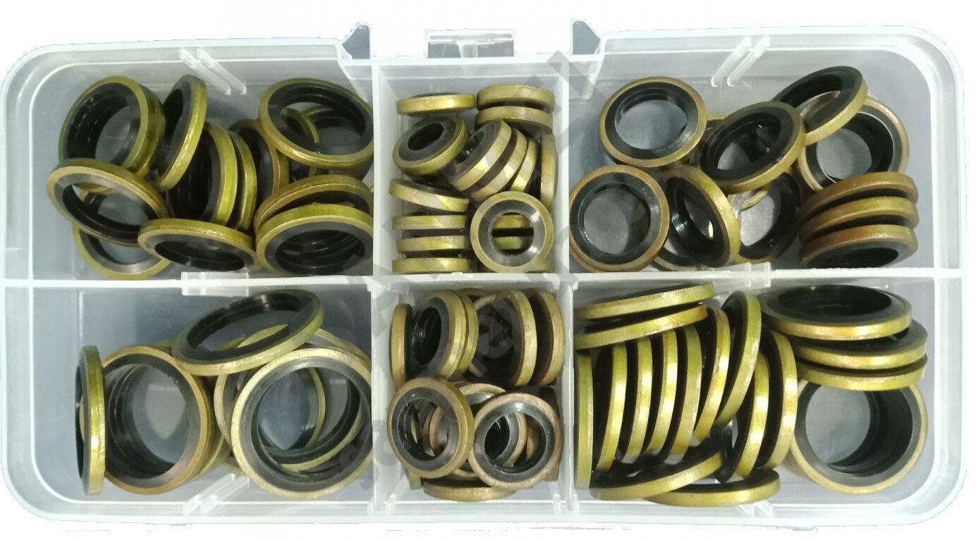 Набор металло-резиновых колец, 100шт
