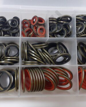 Набор металло-резиновых колец, 245шт