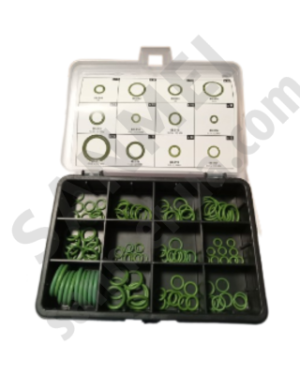 Набор колец уплотнительных универсальных зелёных 112шт.