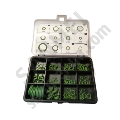 Набор колец уплотнительных универсальных зелёных 112шт.