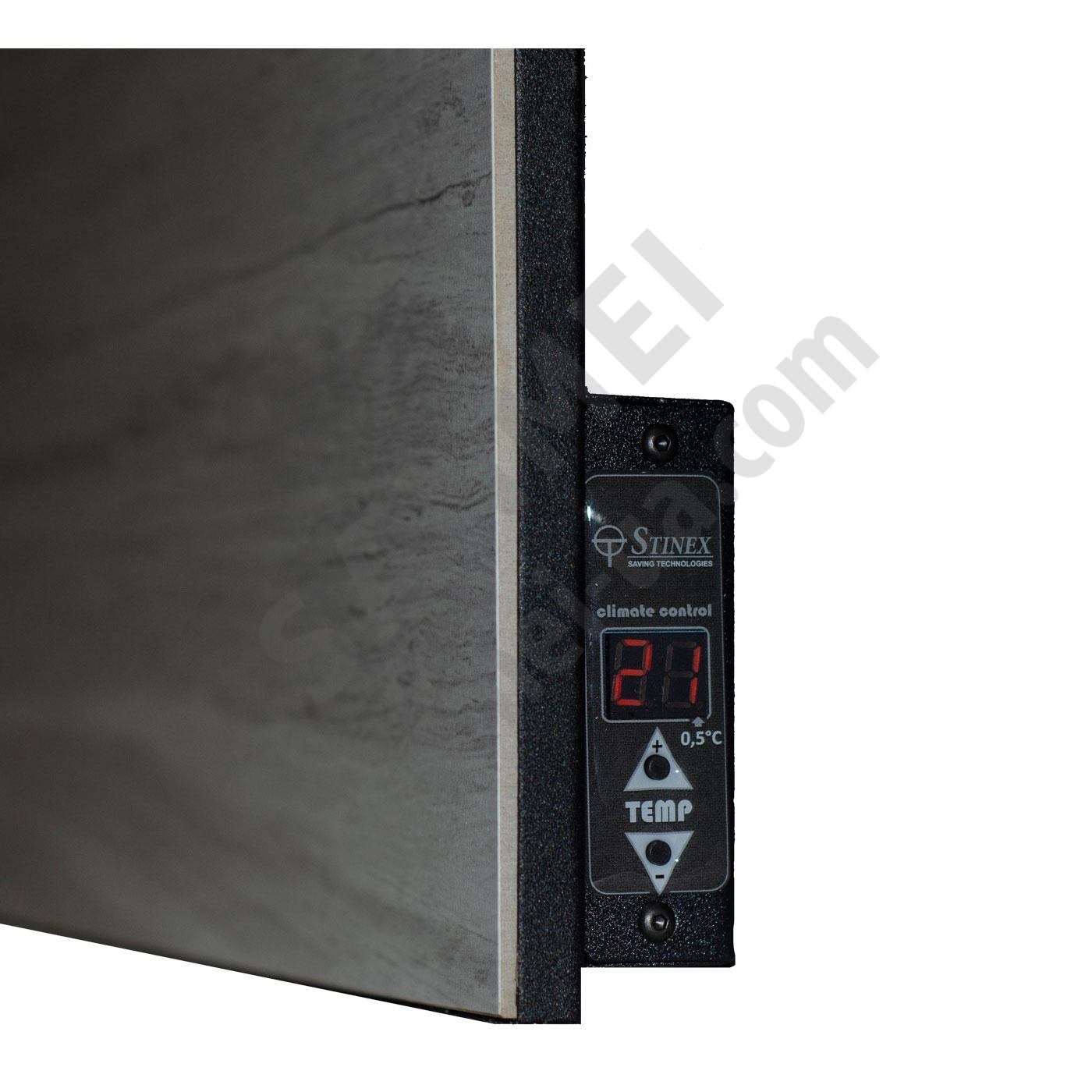 ОБОГРЕВАТЕЛЬ С ТЕРМОСТАТОМ КЕРАМИЧЕСКИЙ STINEX 500 ВТ CERAMIC 500/220-T(2L) ЧЁРНЫЙ