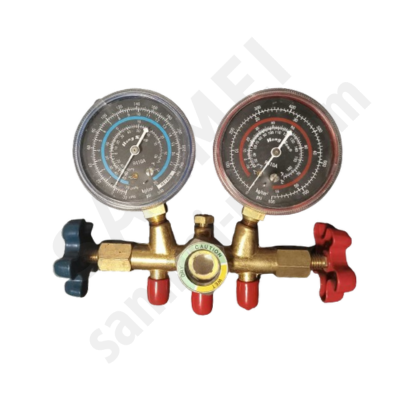 Манометрический коллектор 2-вентильный Hongsen R-410 + шланги 3х90 см