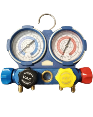 Манометрический коллектор 4-вентильный в кейсе R134a, R22, R404A,R407C, R1234yf (SAE 1/4) 13.033KR