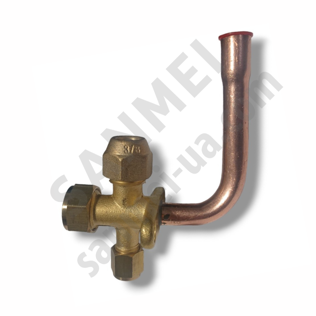 Сервісний кран кутовий 90С 3/8 для кондиціонерів
