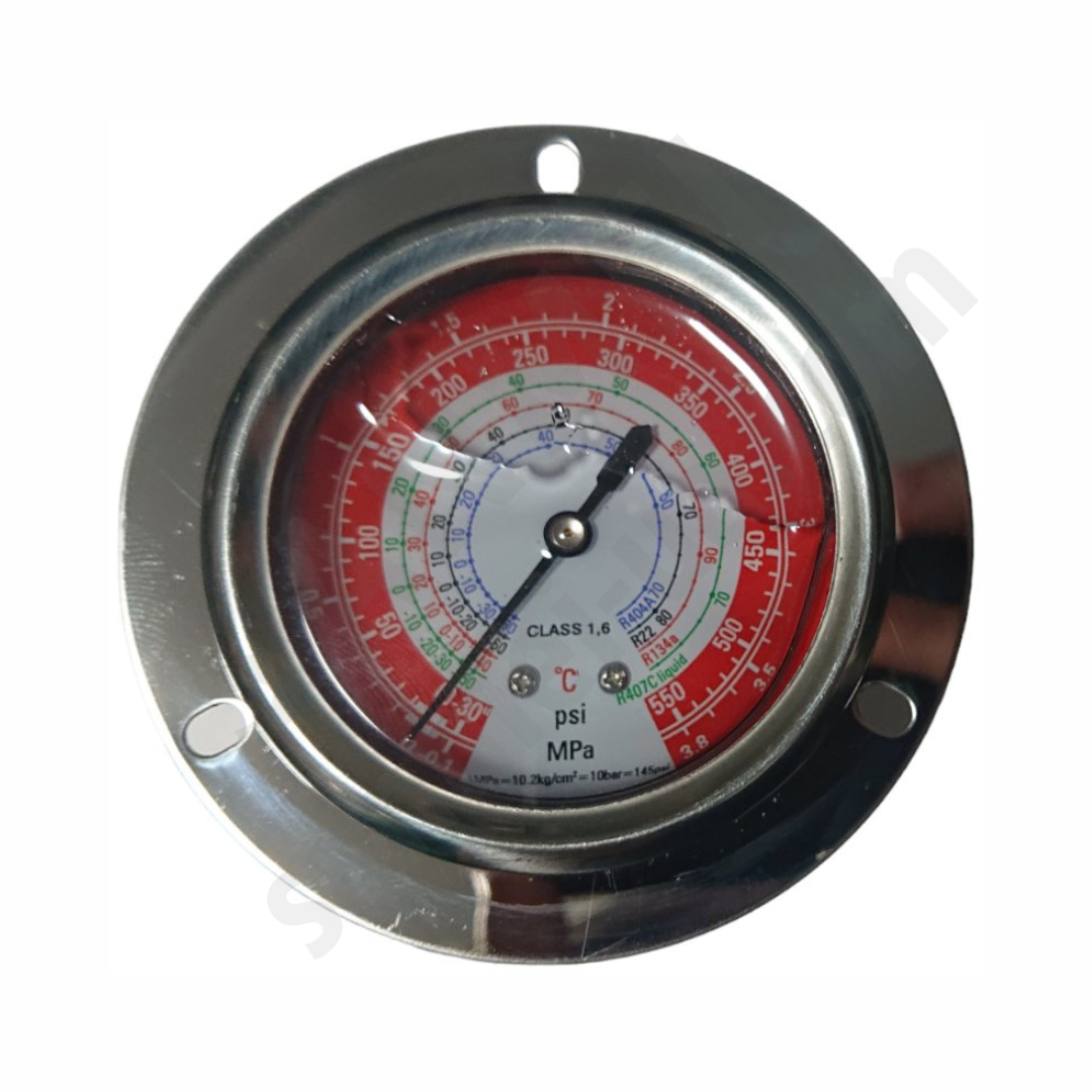 Манометр высокого давления, глицериновый панельный 500B-GF (R-22/134/407/404)