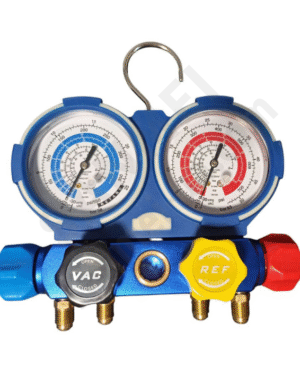 Манометрический коллектор 4-вентильный в кейсе R134a, R22, R404A,R407C, R1234yf (SAE 5/16) 13.033ВК