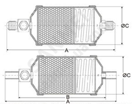 Фильтр-осушитель со смотровым стеклом SEG 165S (5/8, пайка)